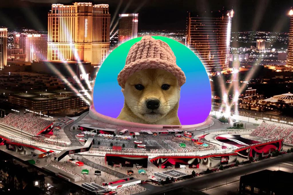 Dogwifhat showcased on Las Vegas Sphere