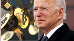 Joe Biden at a roundtable on crypto